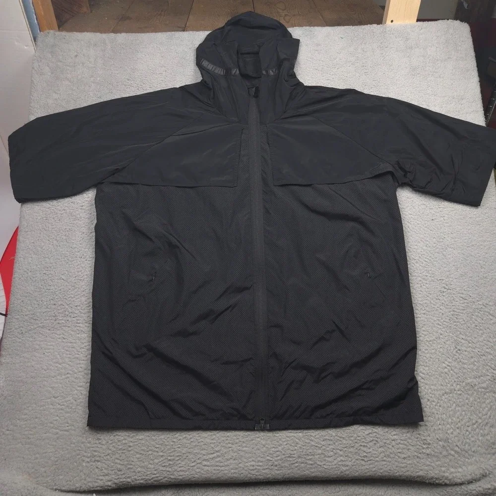 adidas James Harden CrazyX Sport Parka Men 2XL Black 3/4 Sleeve Hooded BP7171